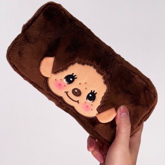 Monchhichi-Kun Face Plush Cosmetic Bag - Picture 4 of 4